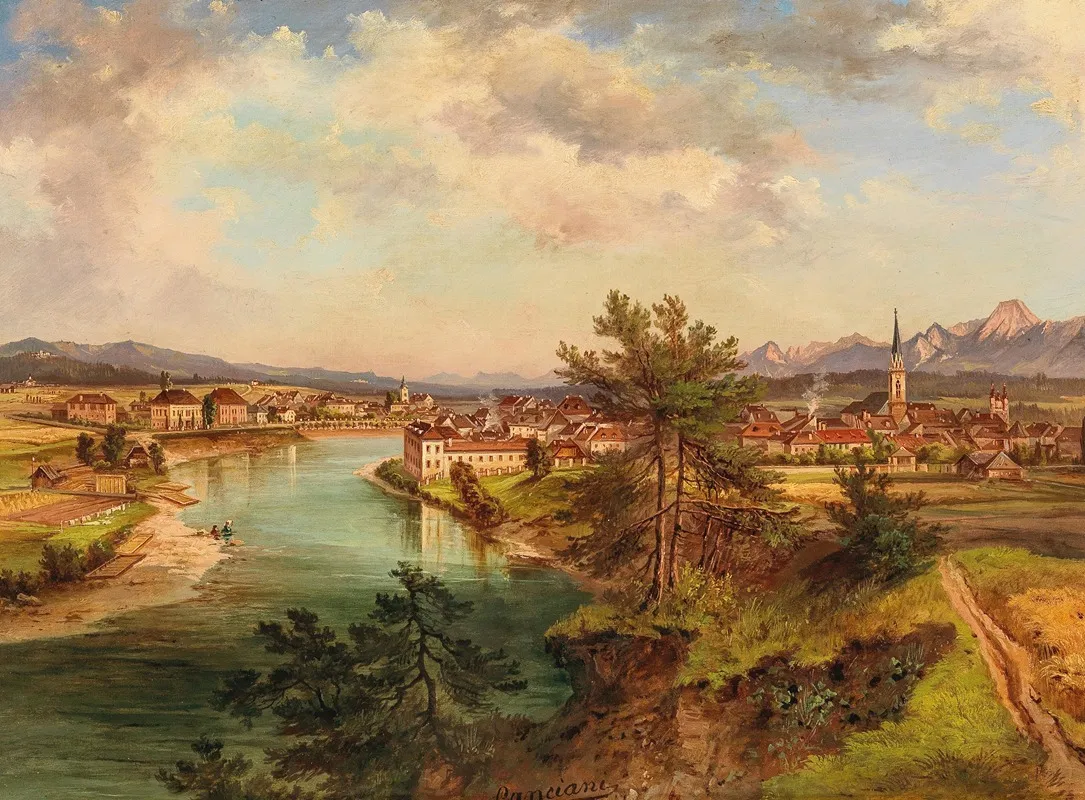 A View Of Villach by Jakob Canciani - Canvas Print