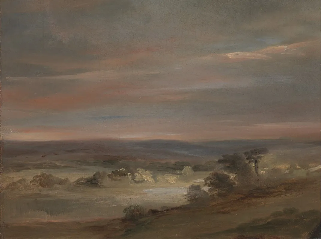 A View On Hampstead Heath Early Morning by John Constable - Canvas Print