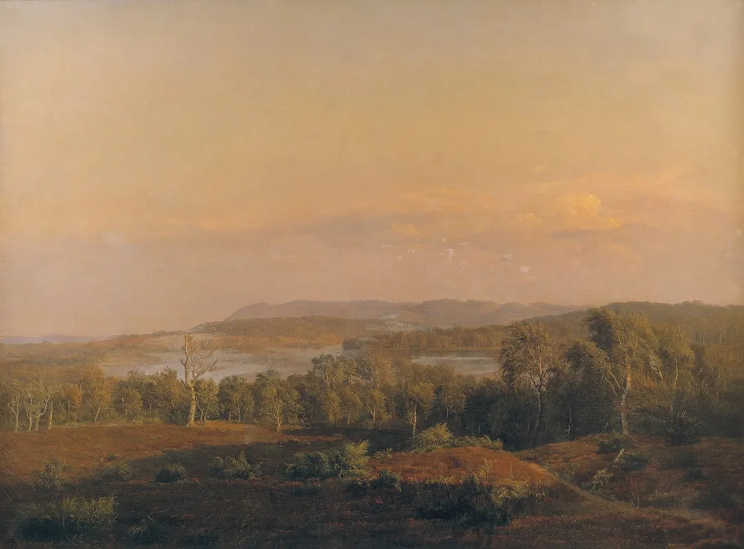 A View Towards Himmelbjerget Jutland Evening by Dankvart Dreyer - Canvas Print