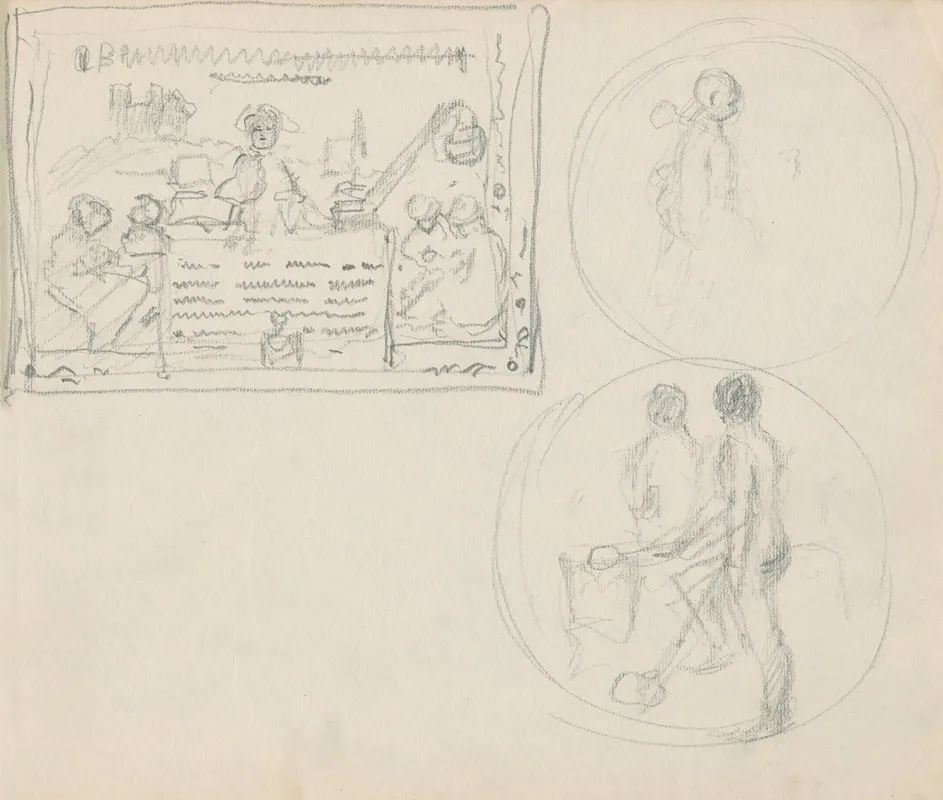 A Village Brook by Gustáv Mallý - Canvas Print