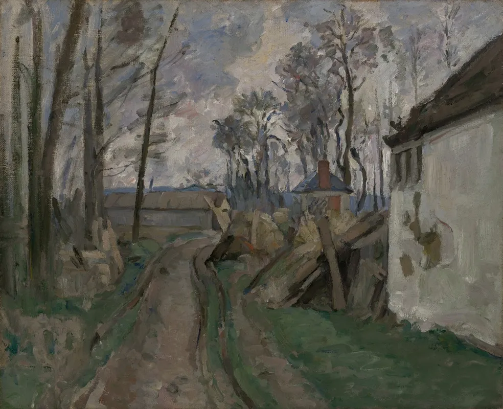 A Village Road Near Auvers by Paul Cézanne - Canvas Print