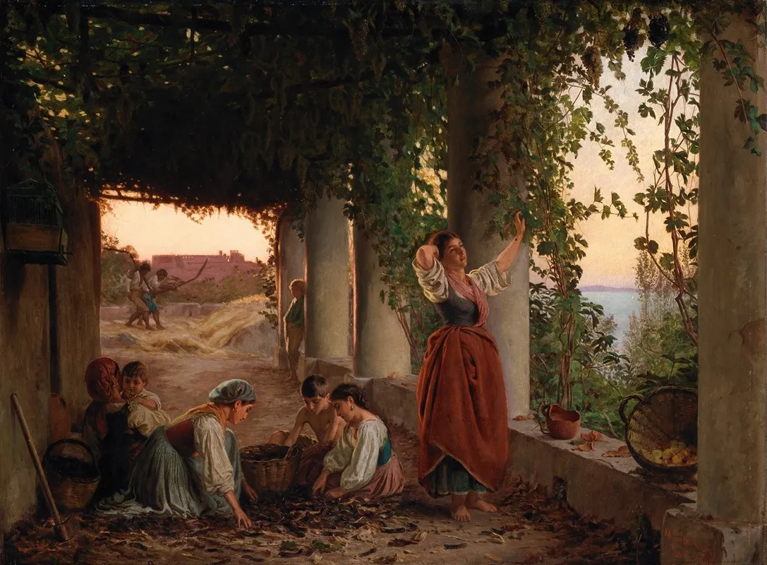 A Vine Pergola At Capri