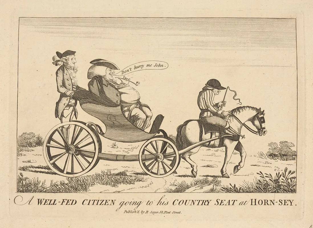 A Well Fed Citizen Going To His Country Seat At Horn Sey