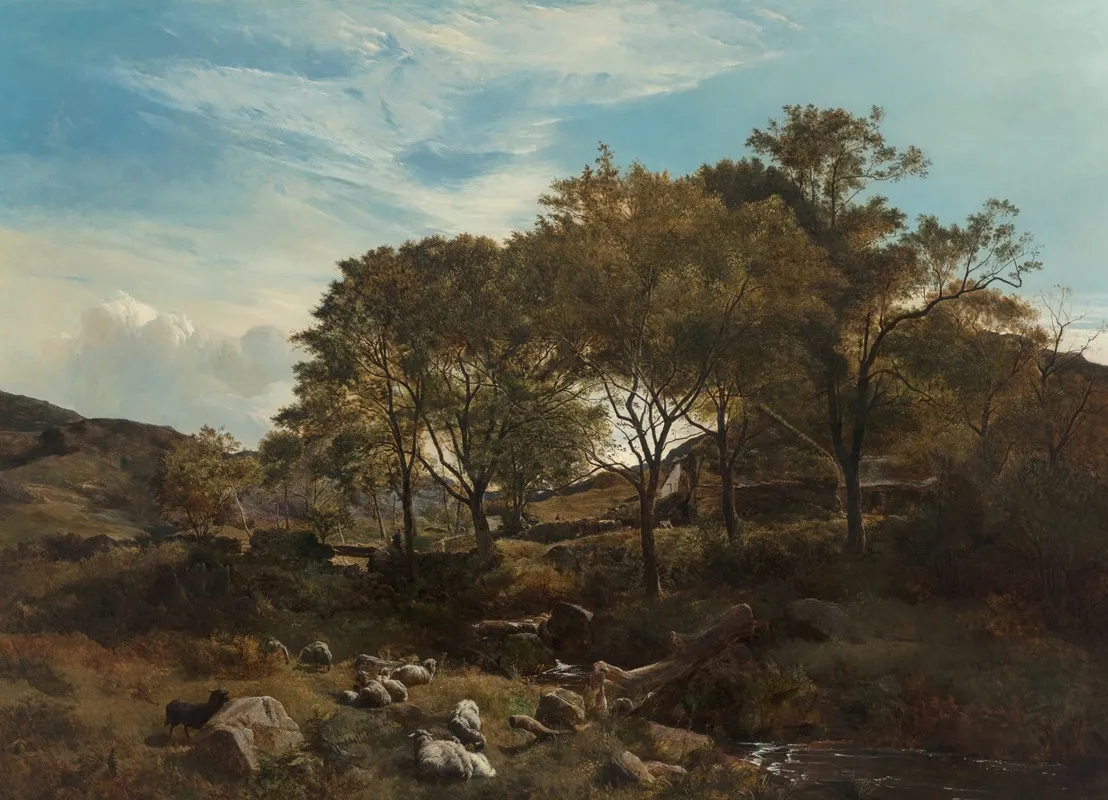 A Welsh Farm by Sidney Richard Percy - Canvas Print