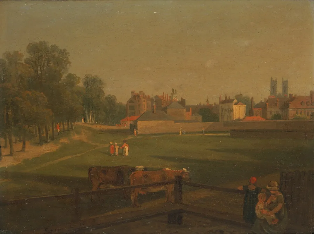A Western View Of Part Of Westminster And Bird Cage Walk Taken From The Mill House by George Arnald - Canvas Print