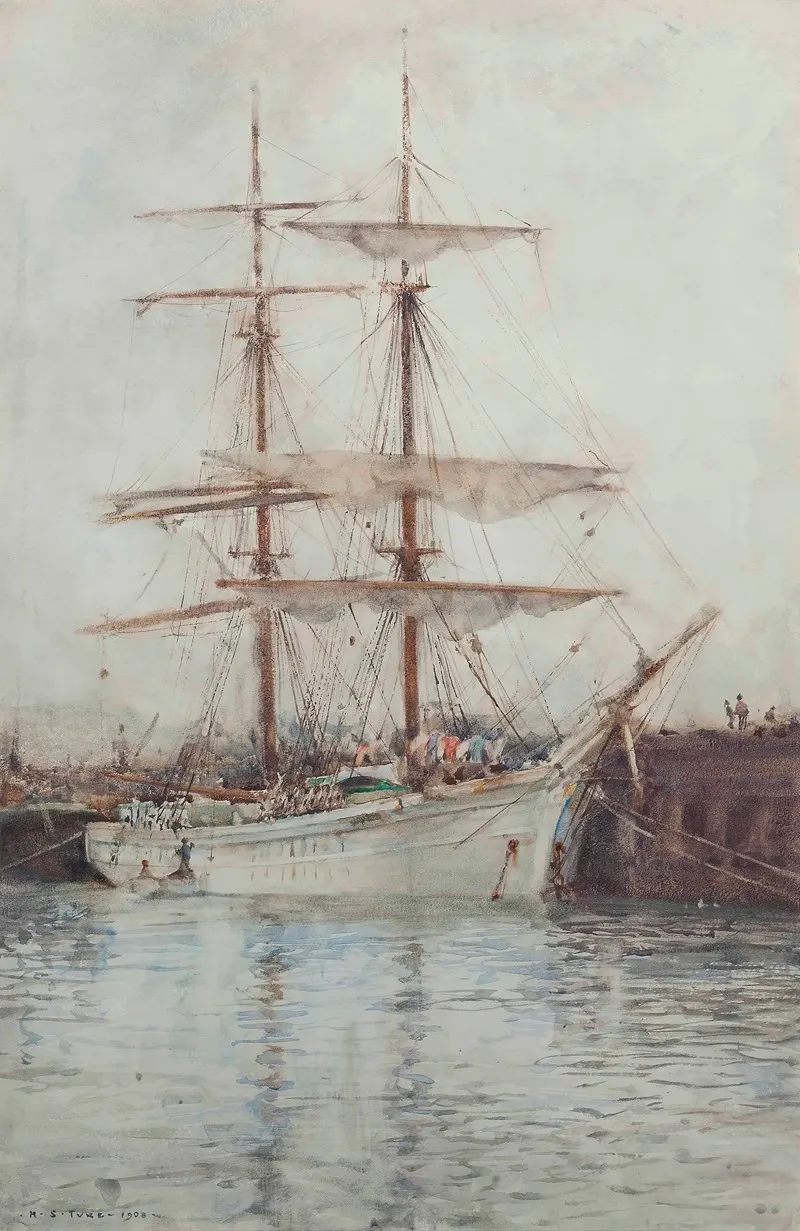 A Windjammer Moored In Falmouth Harbour