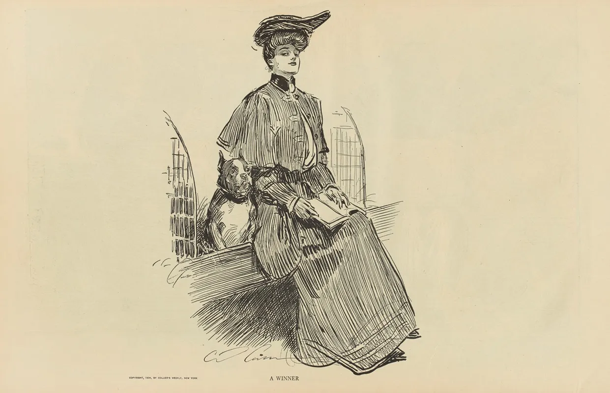 A Winner by Charles Dana Gibson - Canvas Print