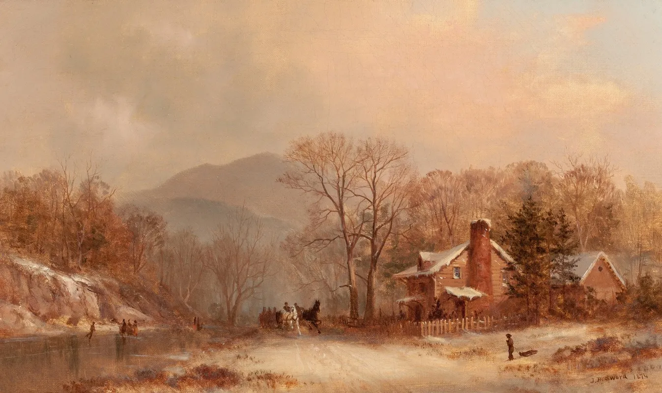 A Winters Afternoon by James Brade Sword - Canvas Print
