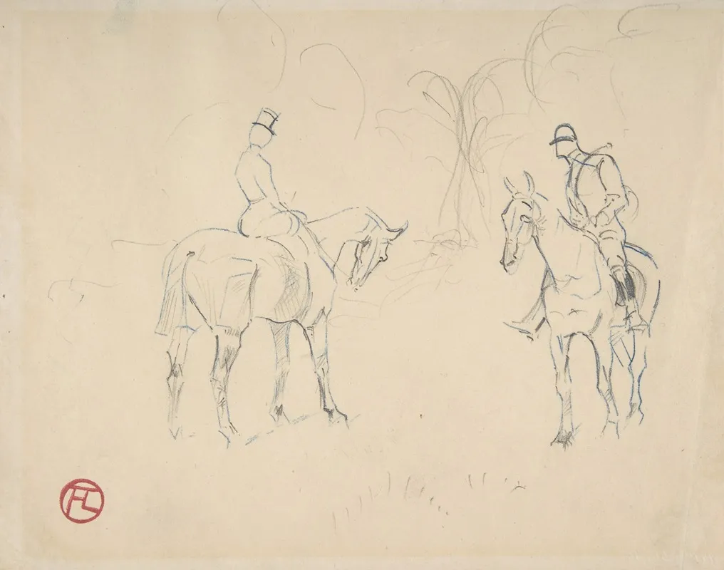 A Woman And A Man On Horseback 2