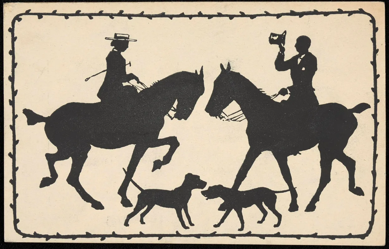 A Woman And A Man On Horses