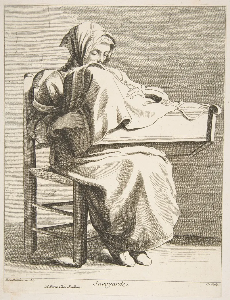 A Woman From Savoy 2 by Edmé Bouchardon - Canvas Print