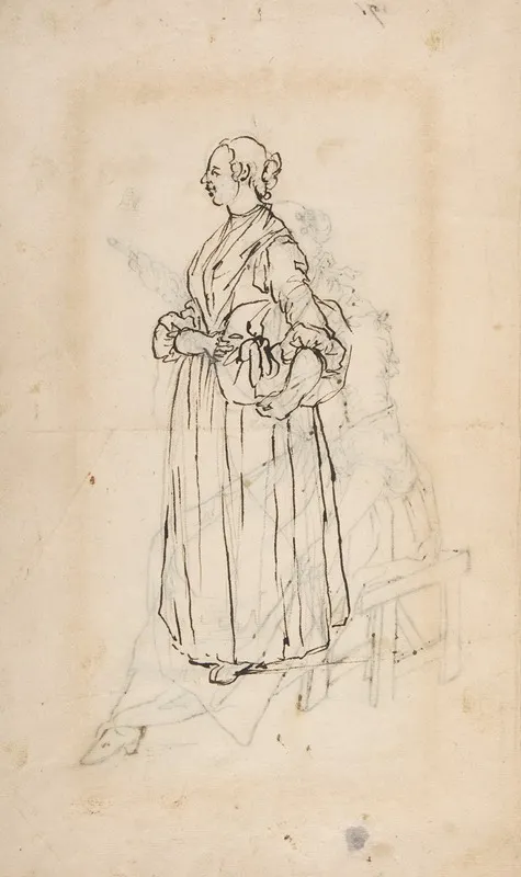 A Woman Holding A Bundle