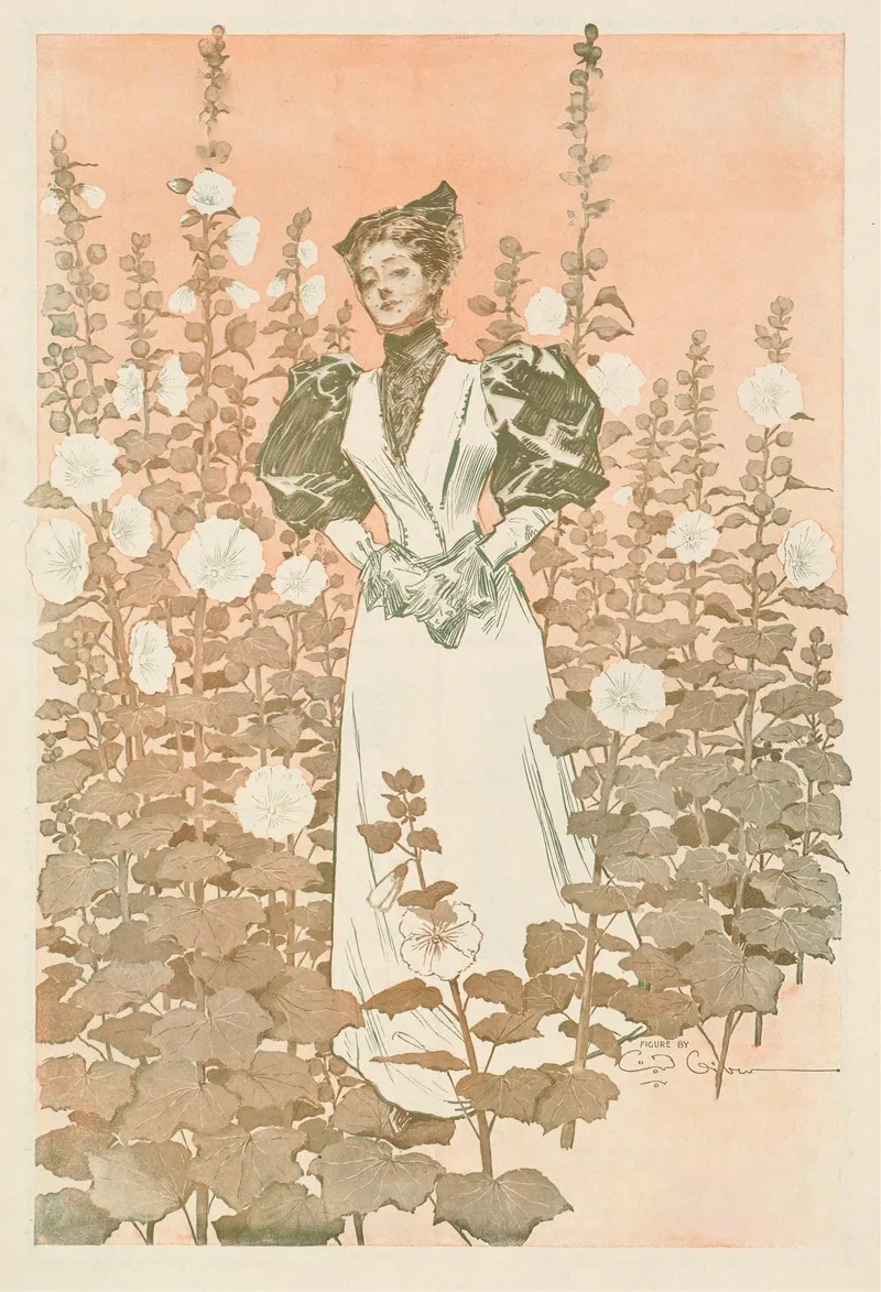 A Woman Stands In A Field Of Flowers