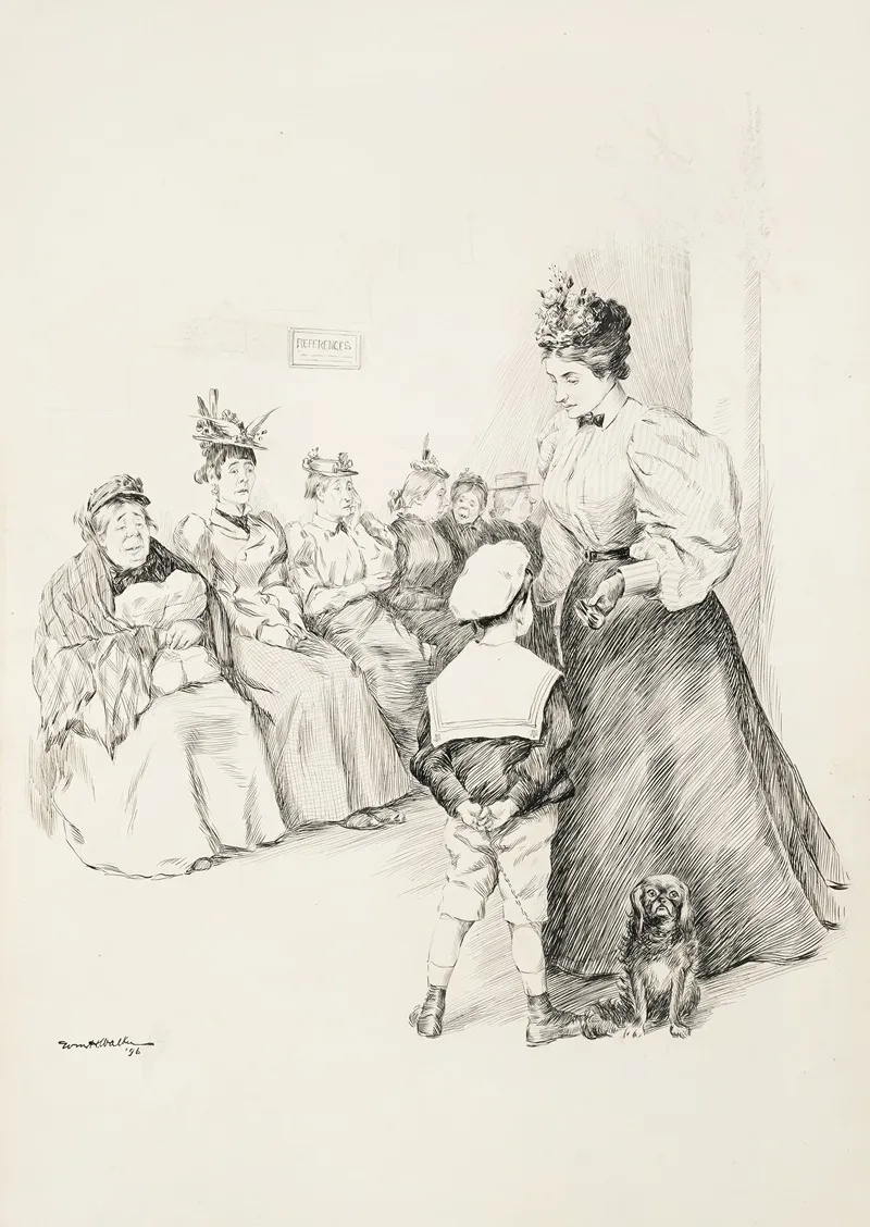A Woman Talks To A Boy And His Dog