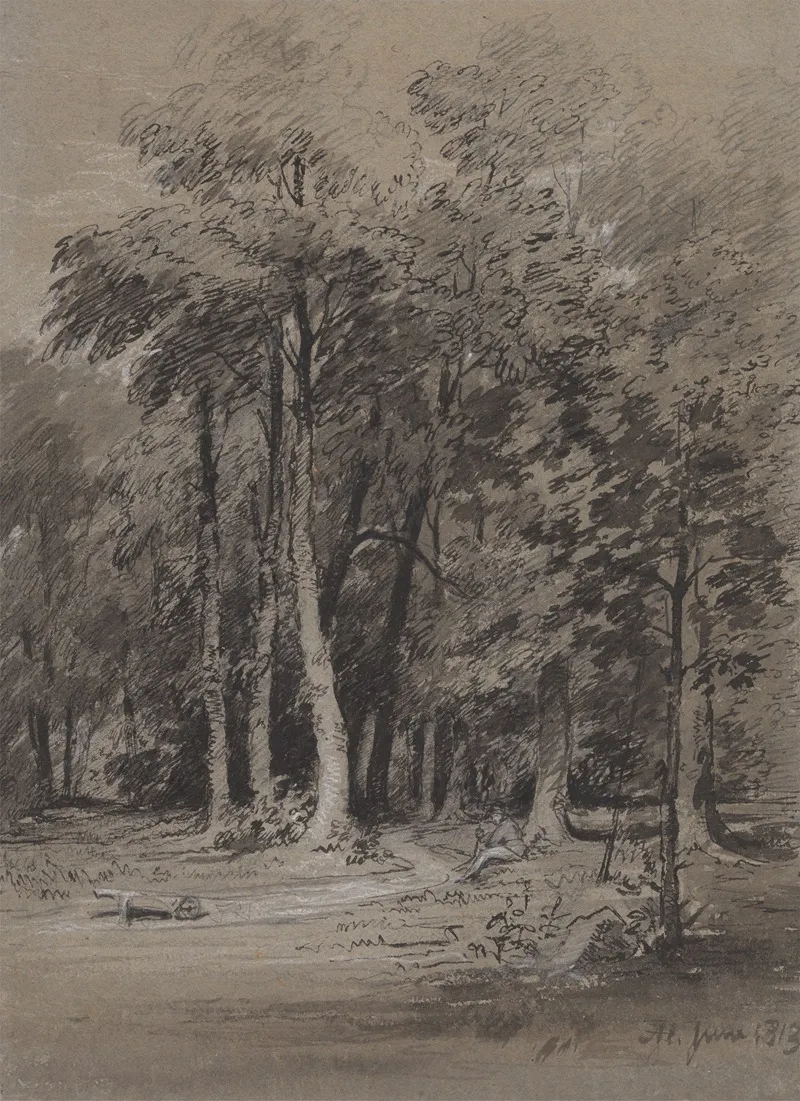 A Wooded Track by Henry Monro - Canvas Print