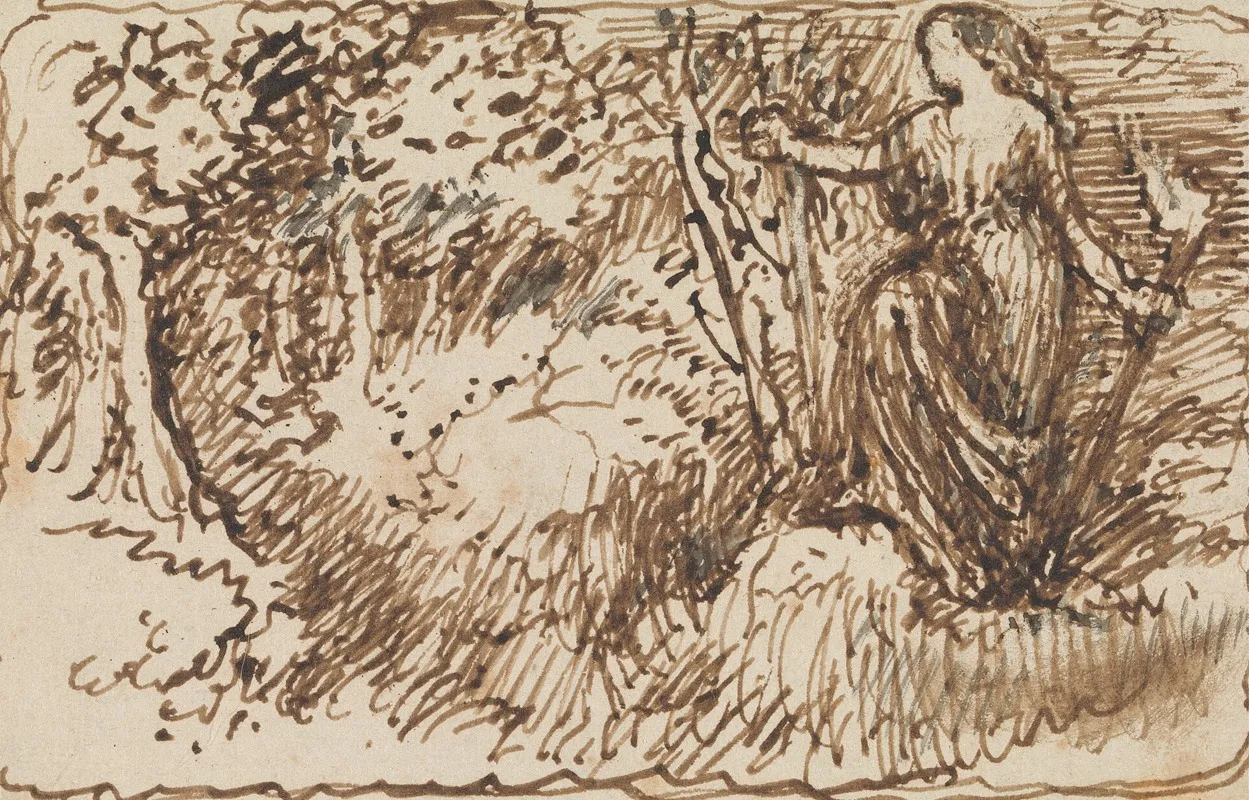 A Woodland Nymph 2 by Edward Calvert - Canvas Print