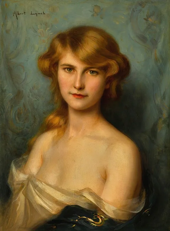 A Young Beauty 5 by Albert Lynch - Canvas Print