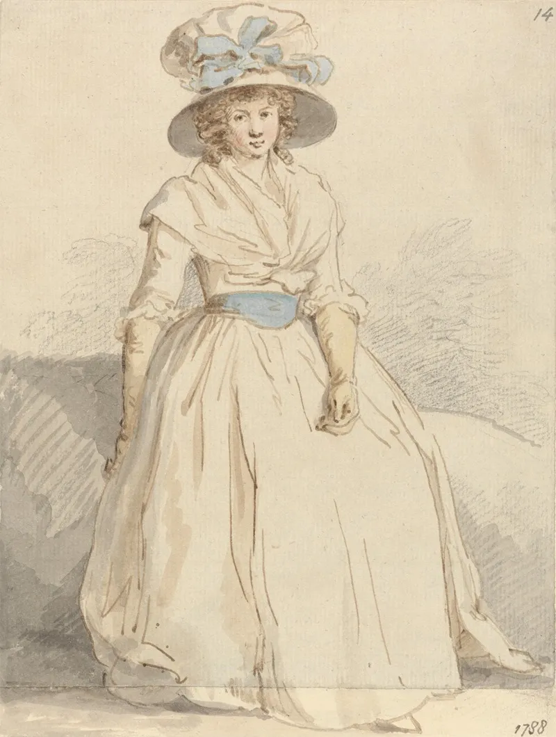 A Young Lady Seated Wearing A White Dress