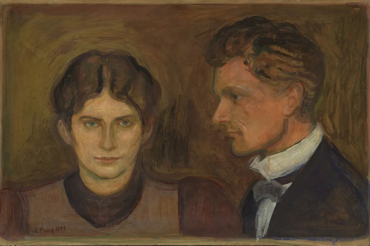 Aase And Harald Norregaard by Edvard Munch - Canvas Print
