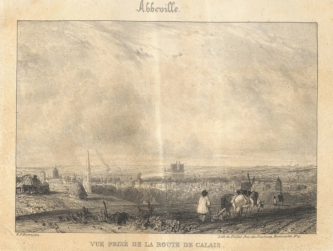 Abbeville Vue Pris De La Route De Calais