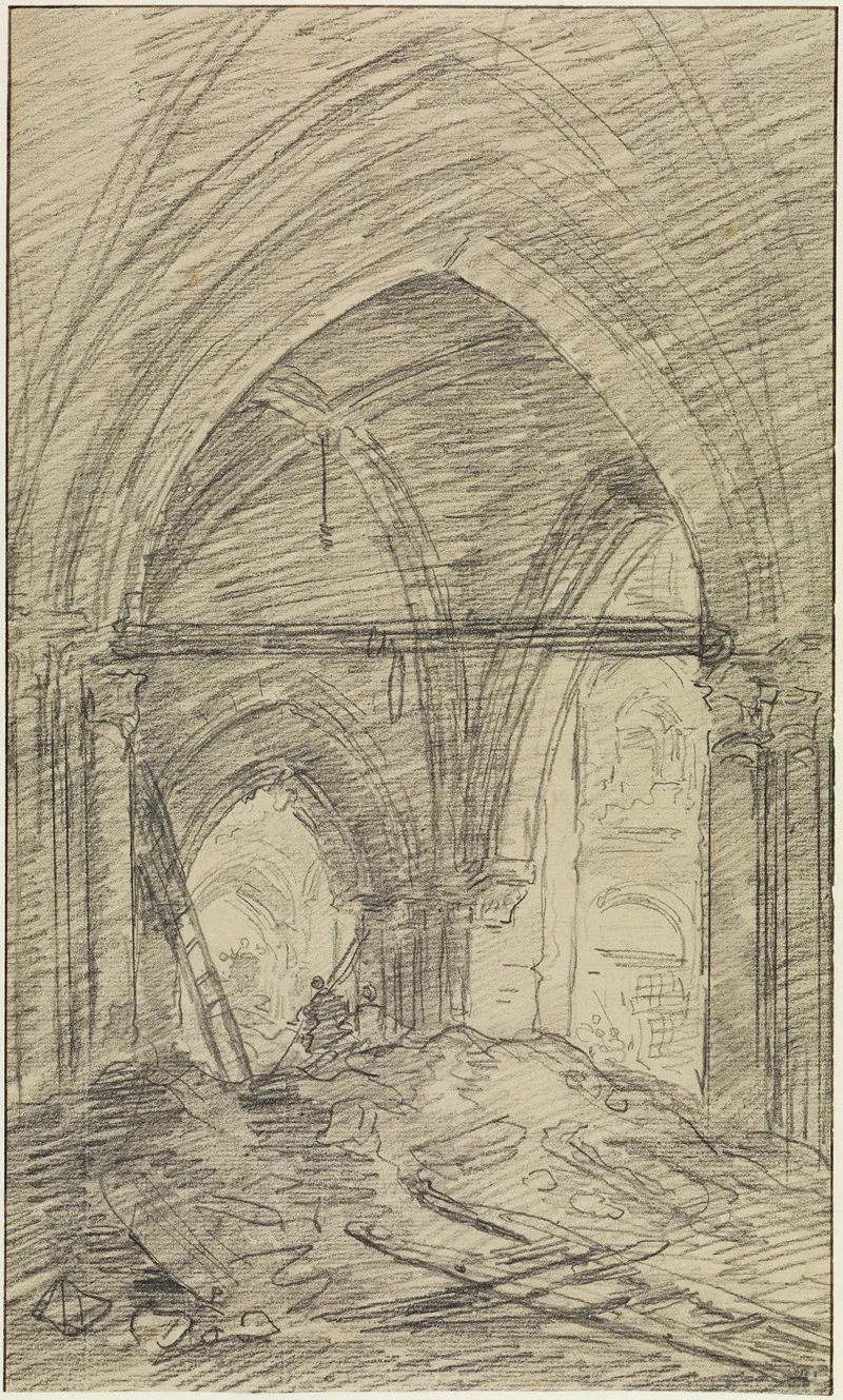 Abbruch Eines Gotischen Kirchenraums by Hubert Robert - Canvas Print