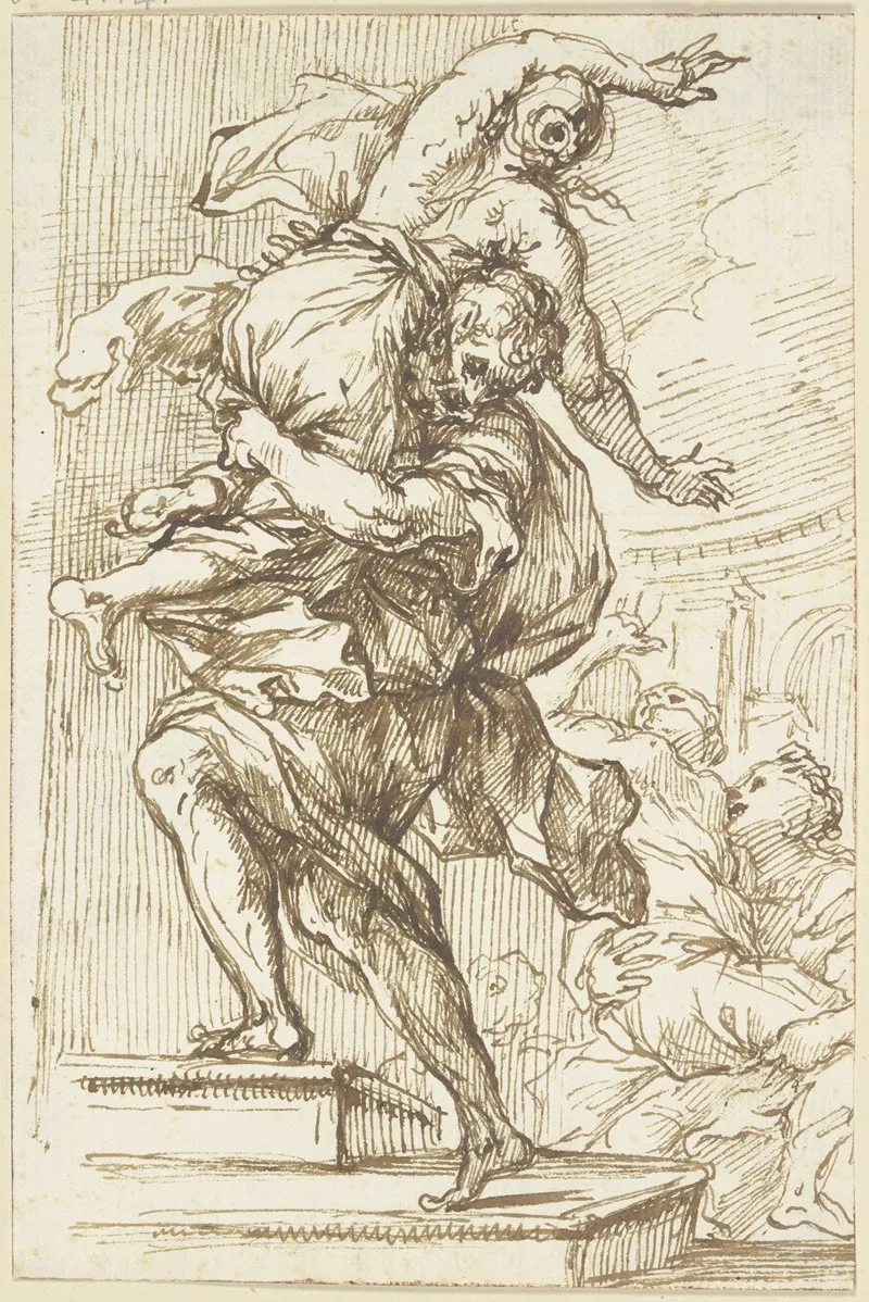 Abduction Of The Sabine Women 4 by Pietro da Cortona - Canvas Print