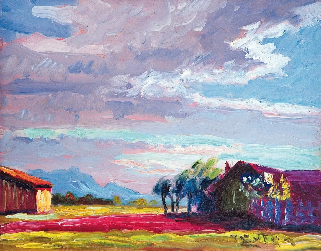 Abendsonne by Julius Exter - Canvas Print