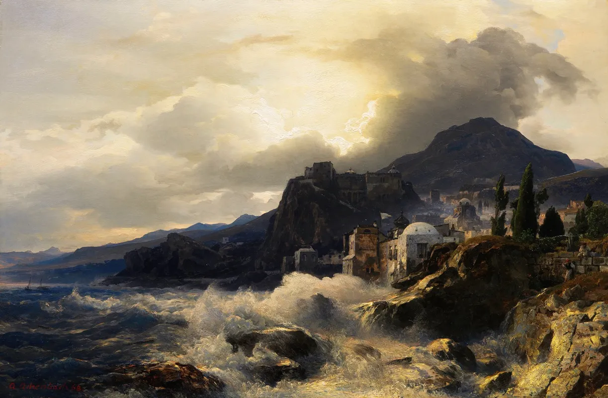 Abendstimmung An Der Griechischen Kuste