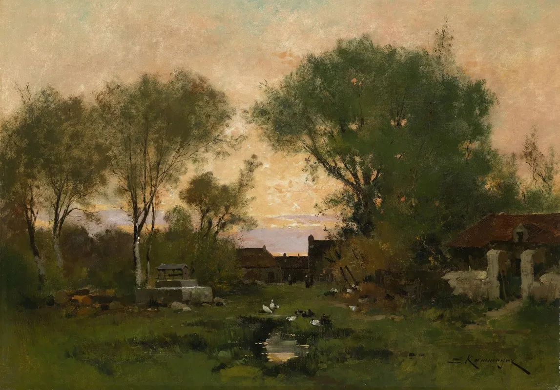 Abendstimmung by Eugène Galien-Laloue - Canvas Print