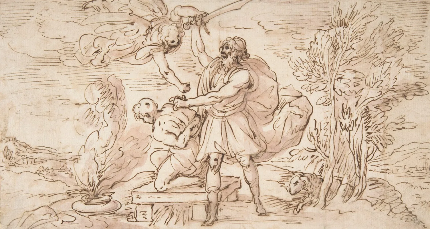 Abraham About To Sacrifice Isaac 2 by Domenico Gargiulo - Canvas Print