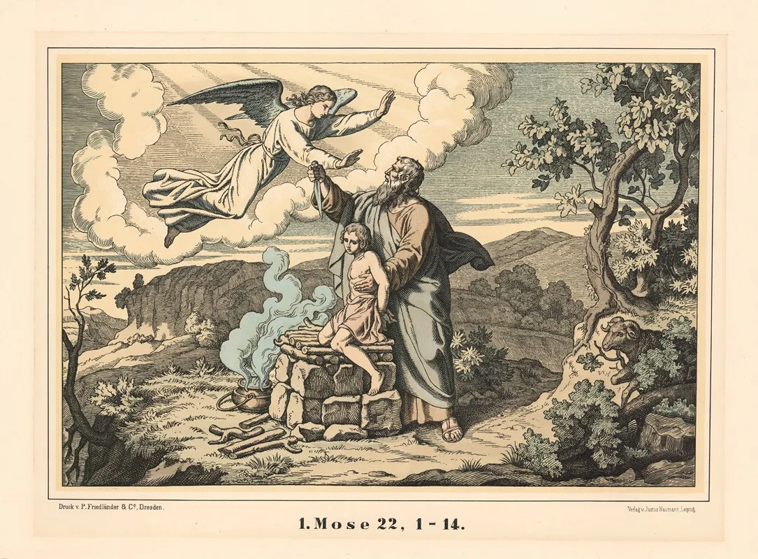 Abraham And Isaac 10 by Karl Gottlob Schönherr - Canvas Print