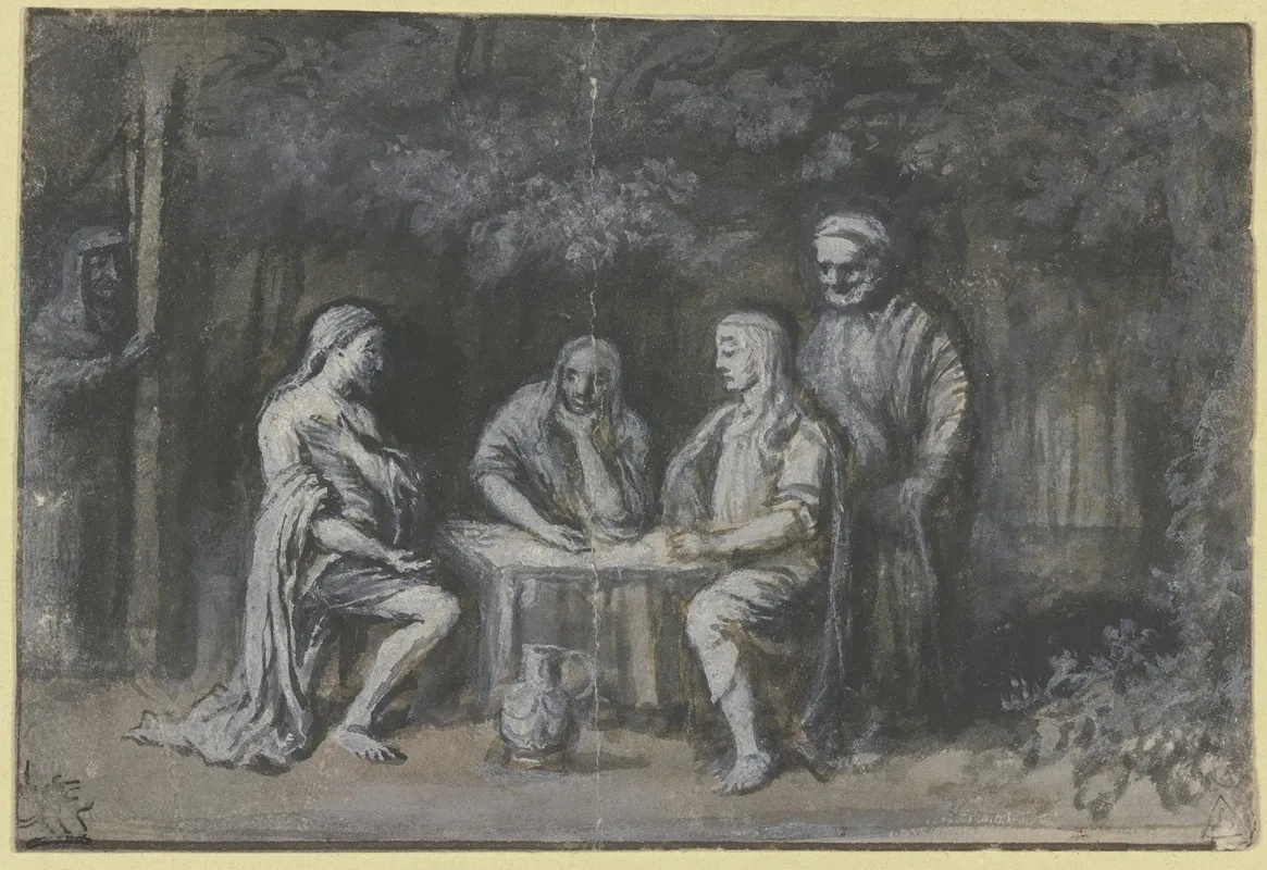 Abraham Entertaining The Angels 3 by Philips Koninck - Canvas Print