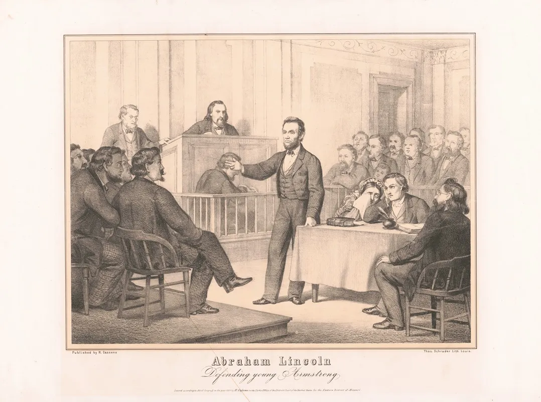 Abraham Lincoln Defending Young Armstrong by Theodore Schrader - Canvas Print