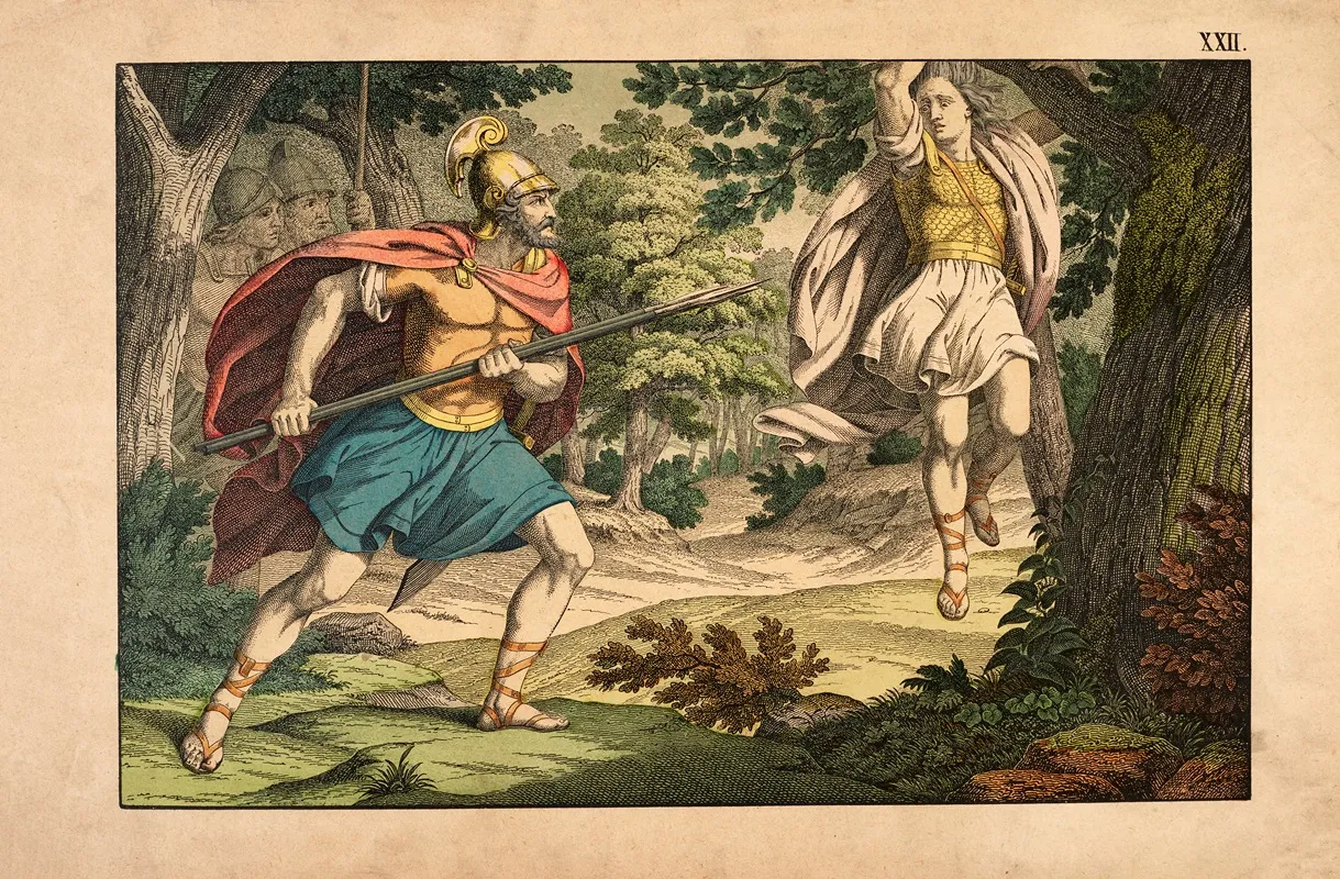 Absaloms Death 3 by Theodor Eckardt - Canvas Print