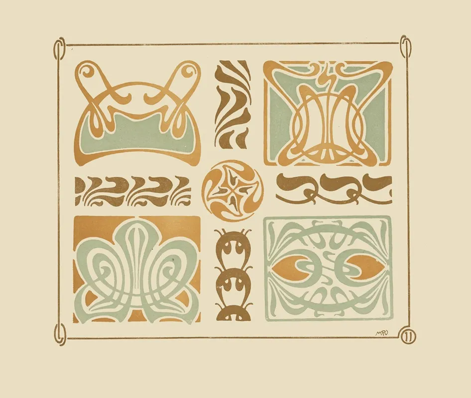 Abstract Design Based On Curvilinear Shapes