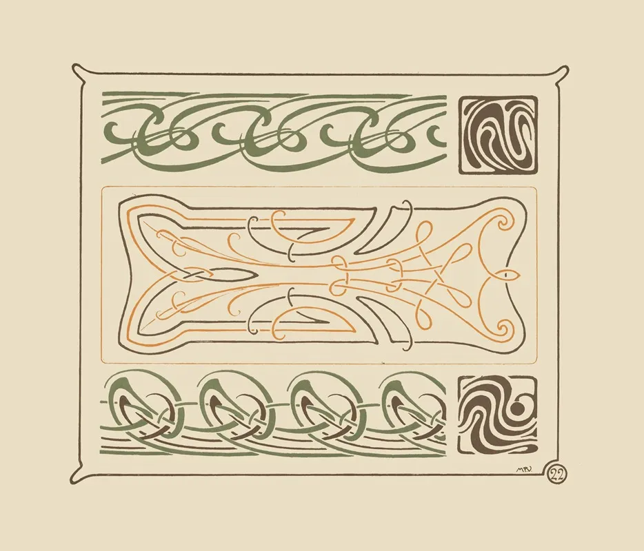 Abstract Design Based On Intertwined Curvilinear Shapes