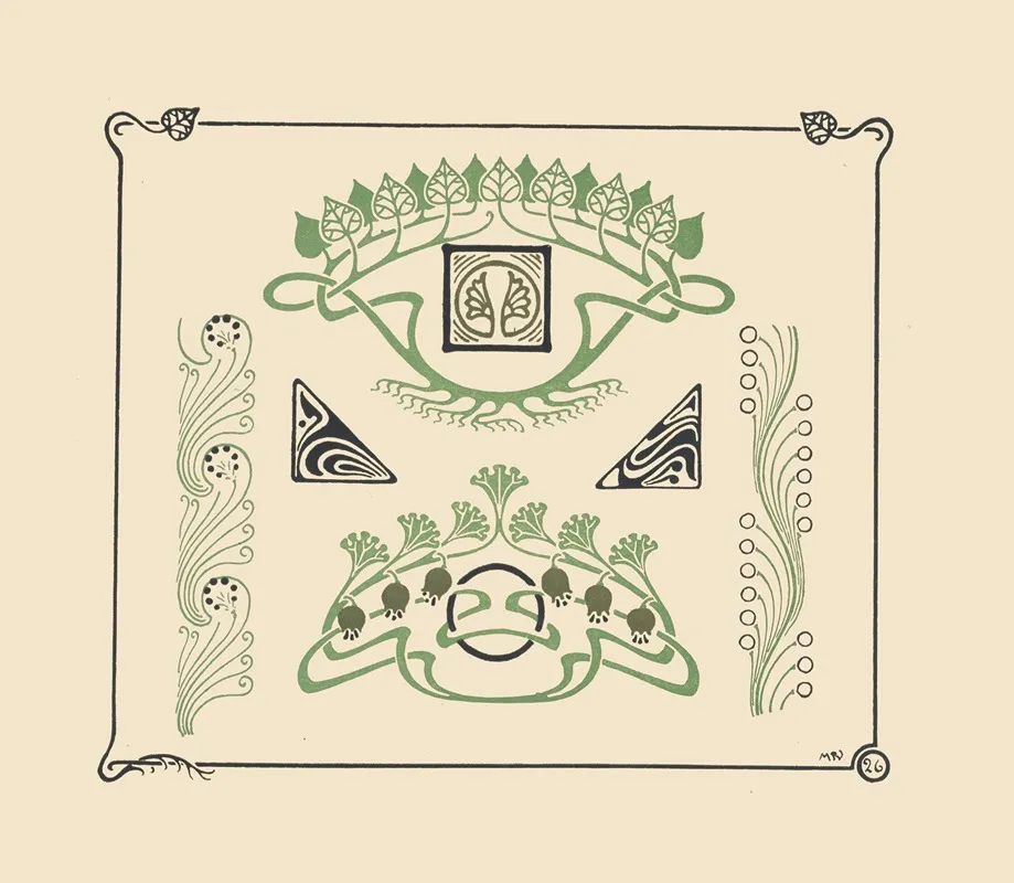 Abstract Design Based On Leaves And Flowers