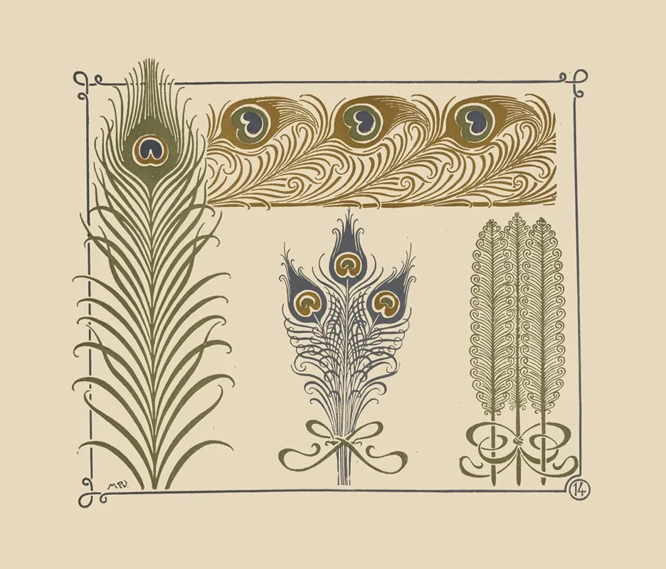 Abstract Design Based On Peacock Feathers