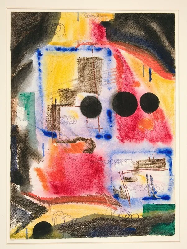 Abstraction Three Black Circles