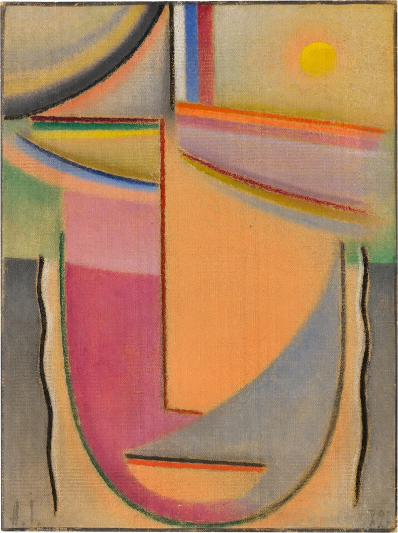 Abstrakter Kopf 4 by Alexej von Jawlensky - Canvas Print