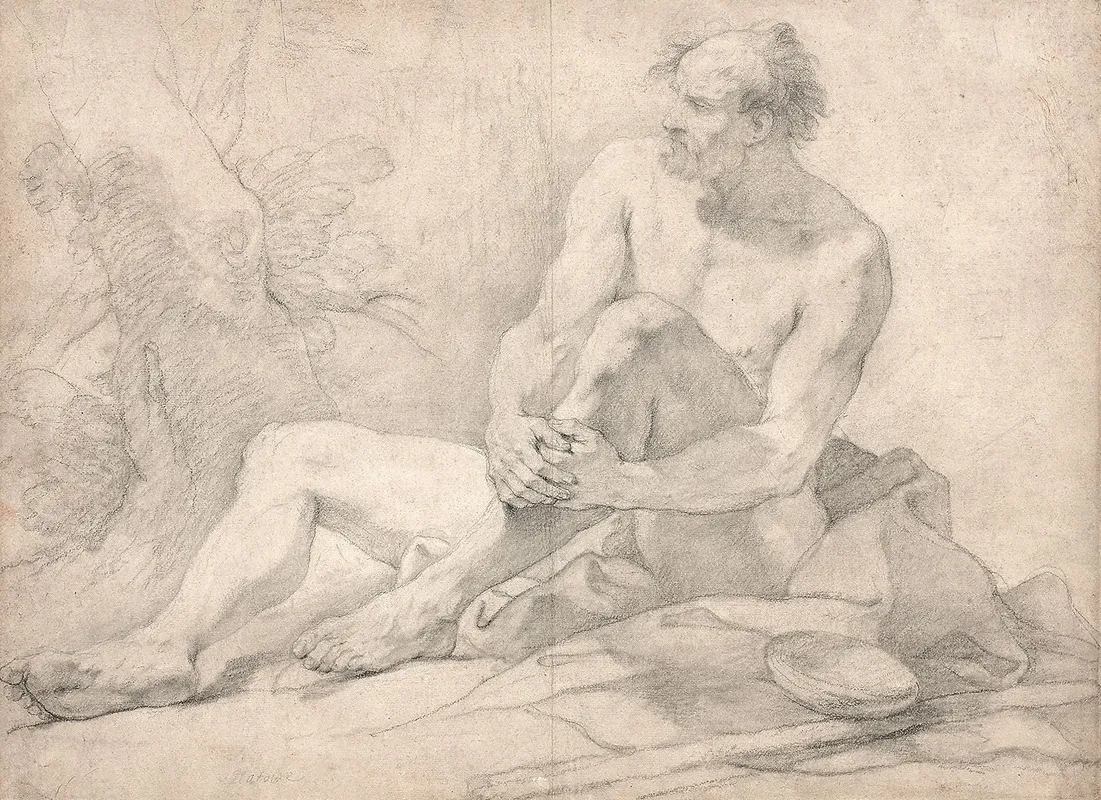 Academie Dhomme Assis Dans Un Paysage