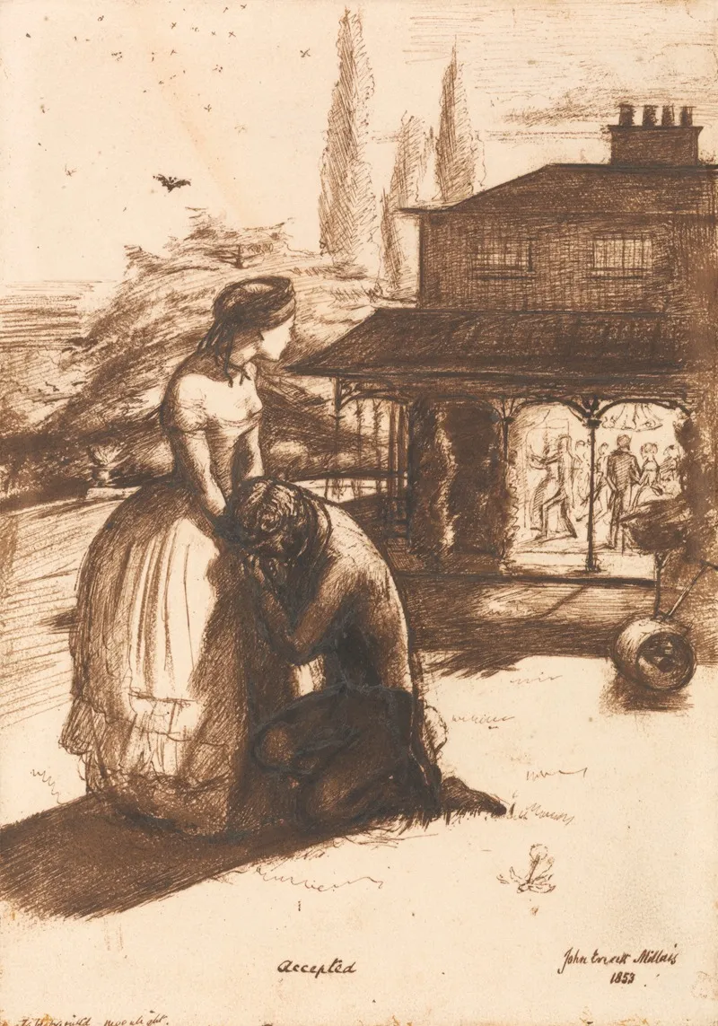 Accepted 2 by Sir John Everett Millais - Canvas Print