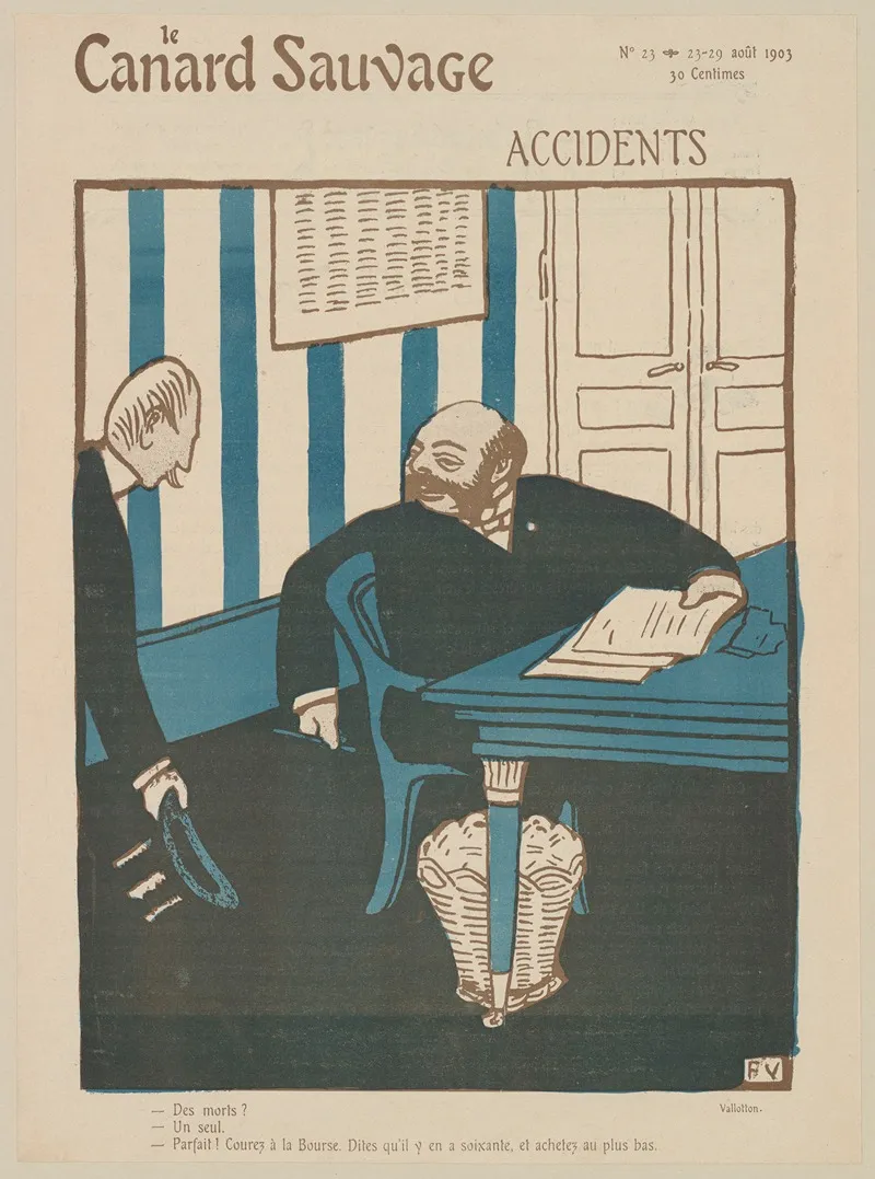 Accidents by Félix Vallotton - Canvas Print