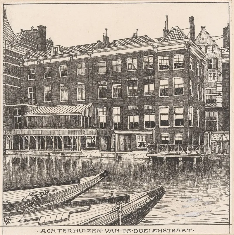 Achterhuizen Van De Doelenstraat Te Amsterdam