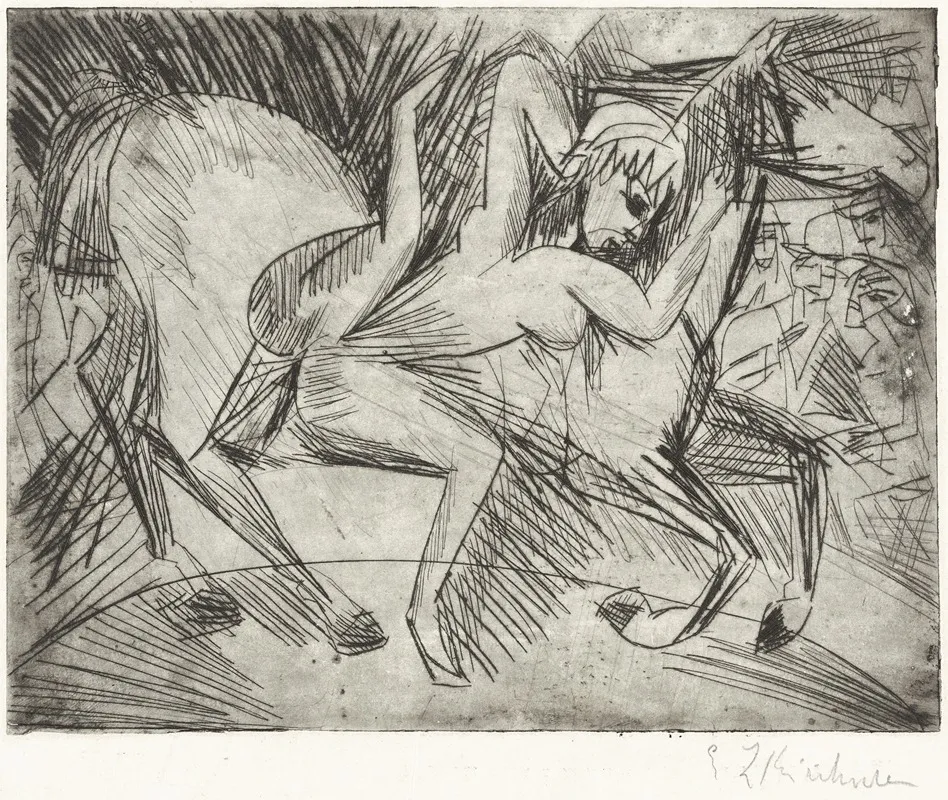 Acrobat On A Horse Voltigeuse Zu Pferd