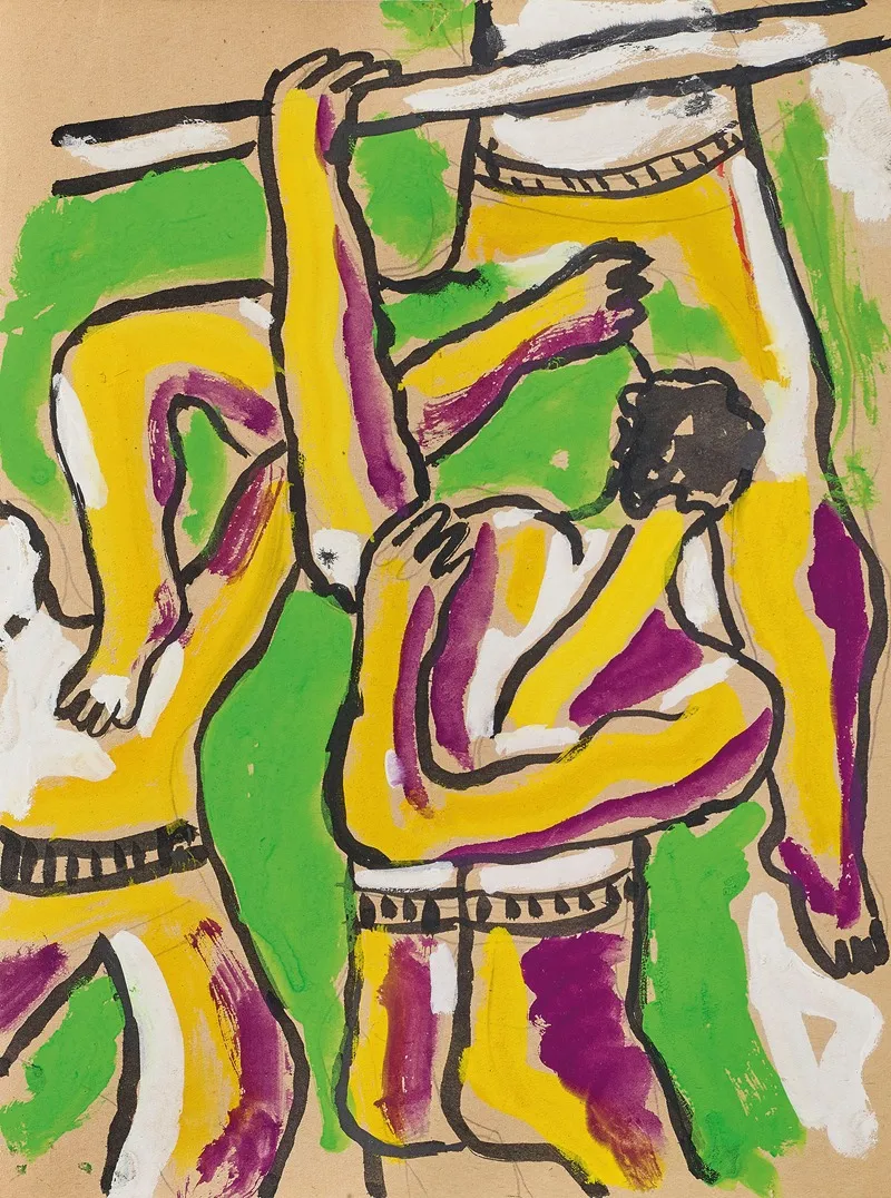 Acrobates 3 by Fernand Léger - Canvas Print