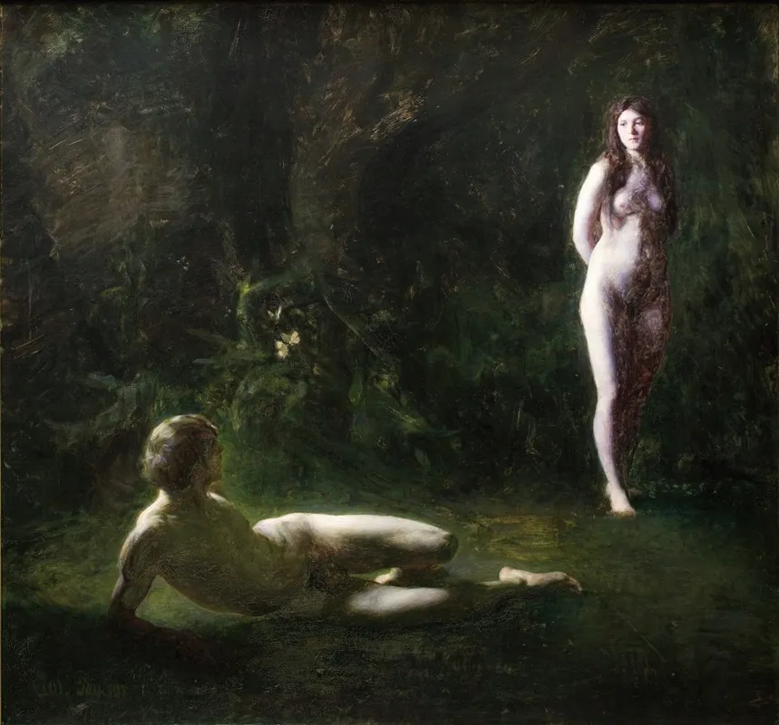 Adam And Eve 16 by Julius Paulsen - Canvas Print
