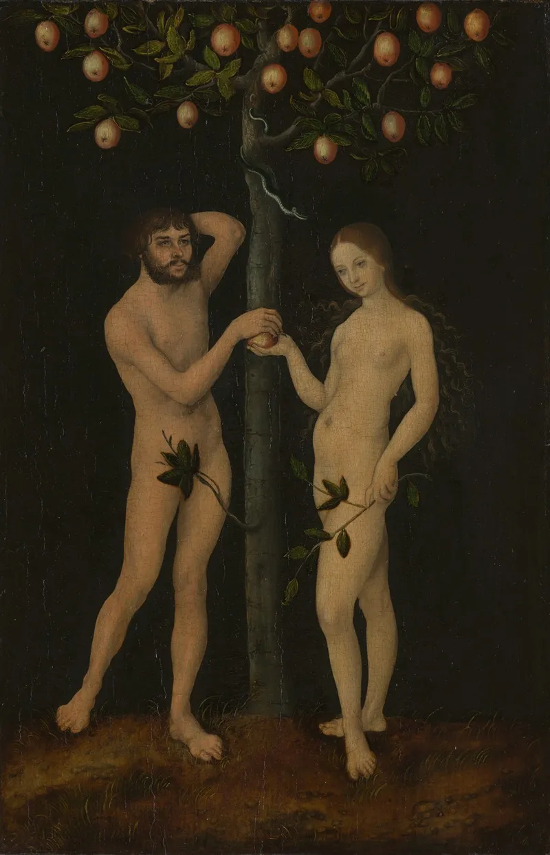 Adam And Eve 29 by Lucas Cranach the Elder - Canvas Print