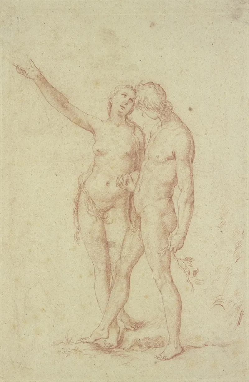 Adam And Eve 38 by Abraham Bloemaert - Canvas Print