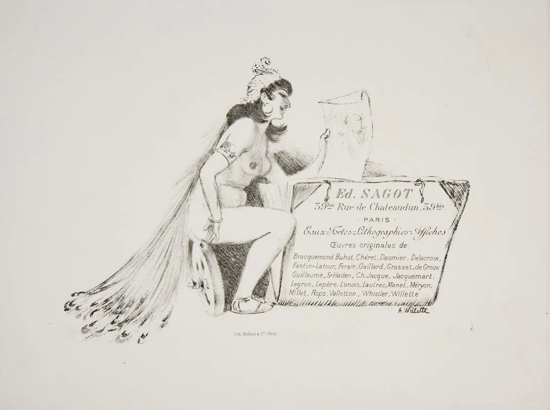 Address Card Of The Graphic Publisher Edmond Sagot